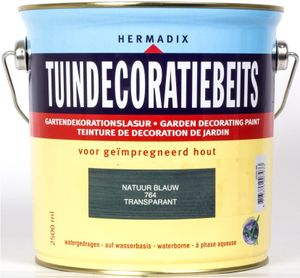 Tuindecoratiebeits 764 natuur blauw 2500 ml - Hermadix