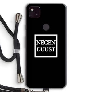 Negenduust black: Pixel 4a 5G Transparant Hoesje met koord