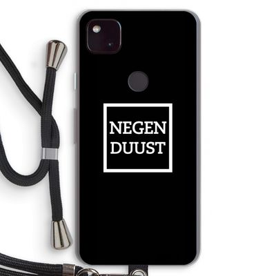 Negenduust black: Pixel 4a 5G Transparant Hoesje met koord