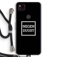Negenduust black: Pixel 4a 5G Transparant Hoesje met koord