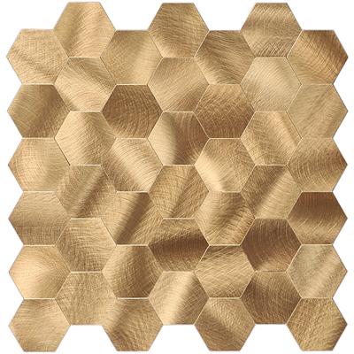 Zelfklevend Mozaïek Hexagon Gold