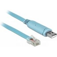 DeLOCK 63289 kabeladapter/verloopstukje USB 2.0 Type-A RJ45 Blauw - thumbnail