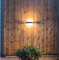SG Curve LED mat zwart 10W 520 lumen 3000K dimbaar 614351 buitenlamp naar boven en onder licht