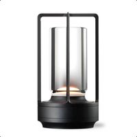 Goliving Tafellamp Oplaadbaar – Lantaarn – Draadloos en dimbaar – Moderne touch lamp – 17.5 cm – Zwart - thumbnail