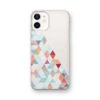 Gekleurde driehoekjes pastel: iPhone 12 mini Transparant Hoesje