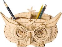 Robotime Luxe houten Pennenhouder Uil Pennenbak DIY Modelbouw Knutselen