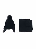 Emporio Armani Kids ensemble bonnet-écharpe en laine - Bleu