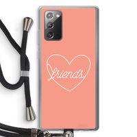 Friends heart: Samsung Galaxy Note 20 / Note 20 5G Transparant Hoesje met koord