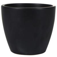 Steege Bloempot - zwart - Scandinavische look - keramiek - 18 x 16 cm   - - thumbnail