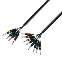 Adam Hall 3 Star L8 VP 0300 multikabel 4 x Jack TRS naar 8 x Jack TS 3 m Adam Hall 3 Star L8 VP 0300 multikabel 4 x Jack TRS naar 8 x Jack TS 3 m