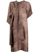 Uma Wang t-shirt long à design asymétrique - Marron