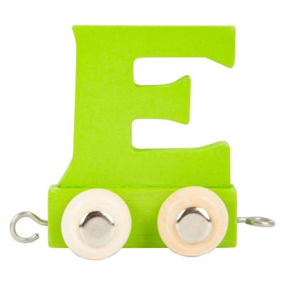 Small Foot - houten lettertrein groen - e - 12 stuks