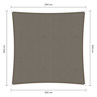 Sunfighter Waterproof vierkant taupe 5x5m.