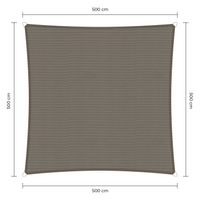 Sunfighter Waterproof vierkant taupe 5x5m.