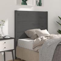 Hoofdbord 81x4x100 cm massief grenenhout grijs