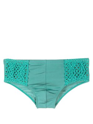 Amir Slama slip de bain en crochet - Bleu