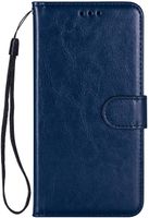 Samsung Galaxy A71 hoesje - Bookcase - Pasjeshouder - Portemonnee - Koord - Kunstleer - Blauw - thumbnail