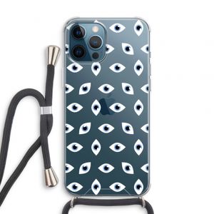 Eyes pattern: iPhone 12 Pro Transparant Hoesje met koord