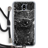Zwart marmer: Samsung Galaxy J5 (2017) Transparant Hoesje met koord Zwart marmer: Samsung Galaxy J5 (2017) Transparant Hoesje met koord