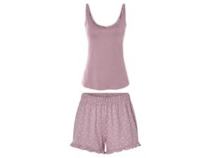esmara Korte dames pyjama (Lichtroze, XS (32/34))