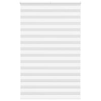 VidaXL Zebra rolgordijn 140x200 cm stofbreedte 135,9cm polyester wit