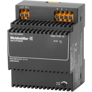 Weidmüller PRO INSTA 60W 12V 5A Schakelnetvoeding 12 V/DC 5 A 60 W Inhoud: 1 stuk(s)