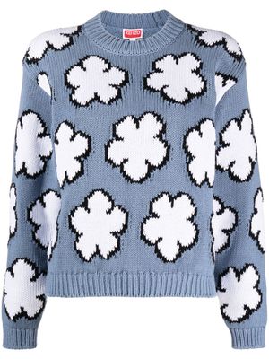 Kenzo pull Boke Flower en intarsia - Bleu