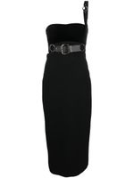 Roberto Cavalli robe mi-longue à détail de boucle - Noir