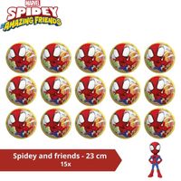 Bal - Voordeelverpakking - Spiderman en Friends - 23 cm - 15 stuks - thumbnail