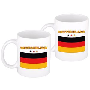 4x stuks drink/koffie Mok Duitse vlag 300 ml