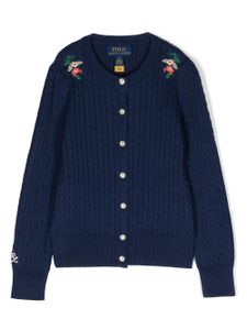 POLO RALPH LAUREN KIDS pull à broderies - Bleu