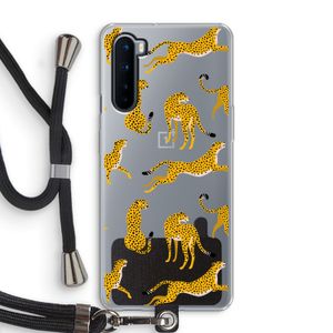 Luipaard: OnePlus Nord Transparant Hoesje met koord