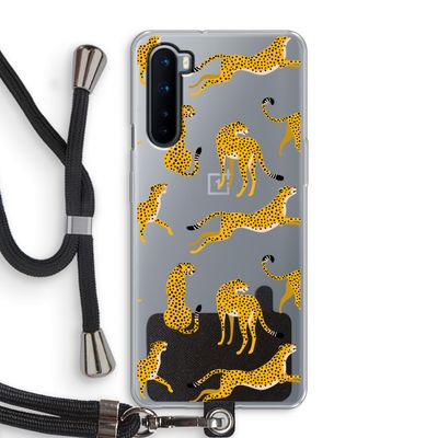 Luipaard: OnePlus Nord Transparant Hoesje met koord