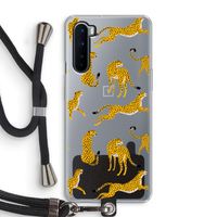 Luipaard: OnePlus Nord Transparant Hoesje met koord