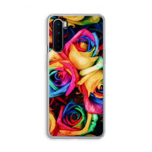 Neon bloemen: OnePlus Nord Transparant Hoesje