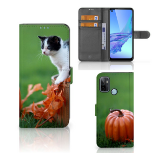 OPPO A53 | OPPO A53s Telefoonhoesje met Pasjes Kitten