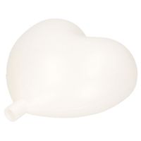 1x Plastic witte hartjes 9 cm decoratie/versiering   -