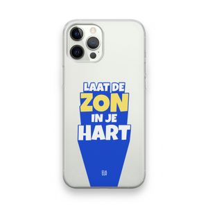 Laat de zon in je hart: iPhone 12 Pro Transparant Hoesje
