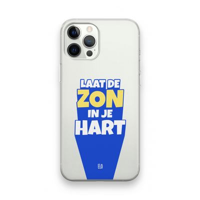 Laat de zon in je hart: iPhone 12 Pro Transparant Hoesje