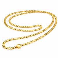 LGT Jewels Cubaanse koord ketting Goudkleurig Gourmet Schakel 3mm-50cm