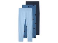 lupilu Set van 3 kinder leggings (Blauw, 98/104)