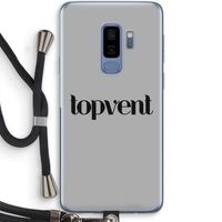 Topvent Grijs Zwart: Samsung Galaxy S9 Plus Transparant Hoesje met koord