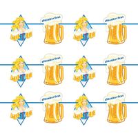 3x Beierse/Bayern print slinger met bier 10 meter feestversiering   -