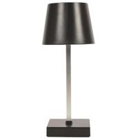 LED tafellamp- kunststof - zwart - touch - 26 cm - binnen