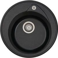 STRADOUR Lavello da incasso in RONDA, in SMC BLACK STRAW - 06, 1 vasca, dim. Ø 49 cm, svuotamento manuale