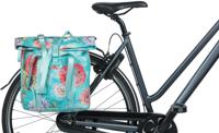 Basil bloom field fietsshopper, gerecycled pet, waterdicht, verstelbare schouderriem, laptopvak, 15-20l, sky blue