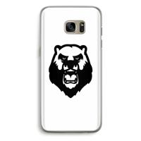 Angry Bear (white): Samsung Galaxy S7 Edge Transparant Hoesje - thumbnail