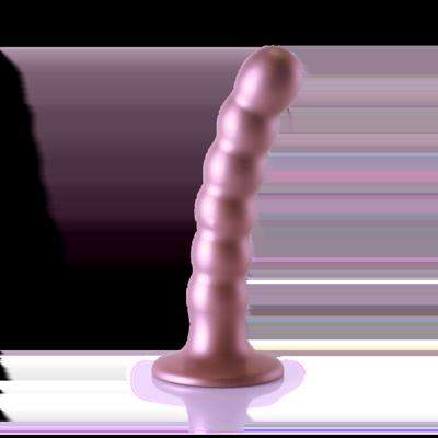 Ouch! by Shots Beaded Silicone G-Spot Dildo - 5'' / 13 cm - Roségoud