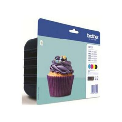 Originele inkt cartridge Brother LC123VALBP Zwart/Cyaan/Magenta/Geel