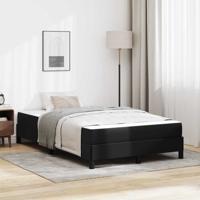 Bed met matras Zwart 120 x 200 cm Kunstleer